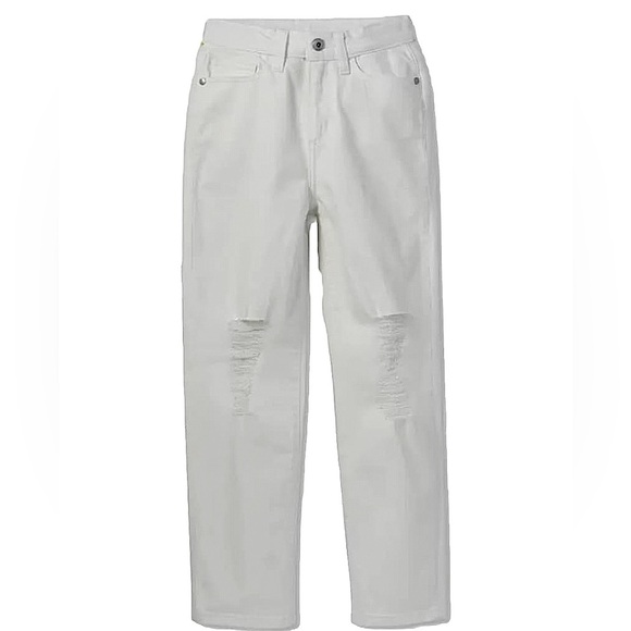 Art Class Girls' Size 16 Distressed Girlfriend High-Rise White Jeans. - Picture 1 of 7